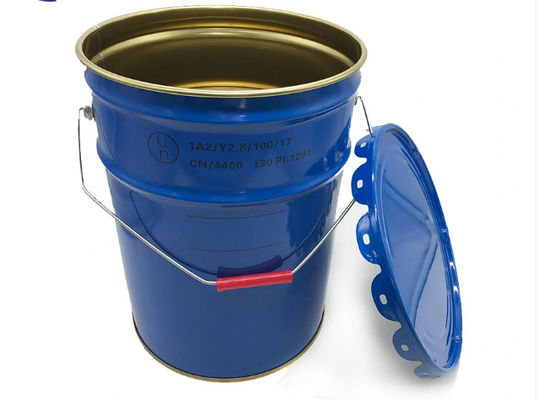 Balde de solvente de estanho com tampa de borda de flor UN classificado 5 galões