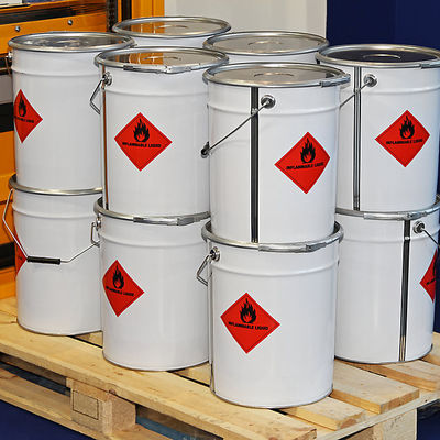 Metal 5 galões de tinta balde redondo para armazenamento de líquido inflamável