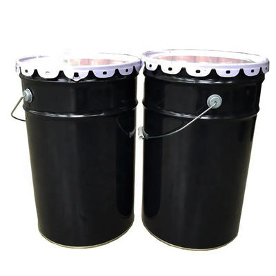 Balde de tinta de metal cilíndrico de 25L com tampa de flores para embalagem de tinta