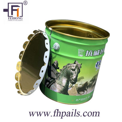 Balde de gordura de metal de 5 litros com tampa encaracolada