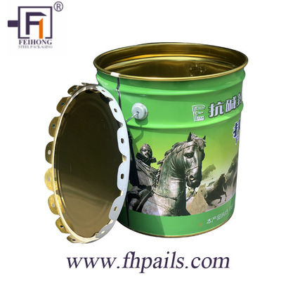 Balde de gordura de metal de 5 litros com tampa encaracolada