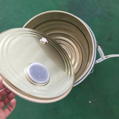 Baldes de metal redondos de segurança para alimentos 5 galões 0,28-0,42 mm