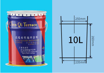 Balde de tinta de metal redondo 10L para tintas de piso epoxi