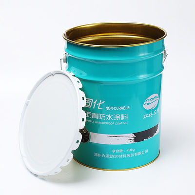 Balde de pintura metálica de 18L com resistência à corrosão