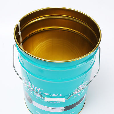 Balde de pintura metálica de 18L com resistência à corrosão