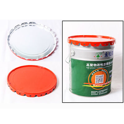 Baldes químicos metálicos de 10 litros 0,32 a 0,42 mm com tampa de borda de flor
