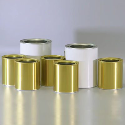 1L 4L Mini Vazio Metal Redondo Pintura de lata de lata com tampa simples