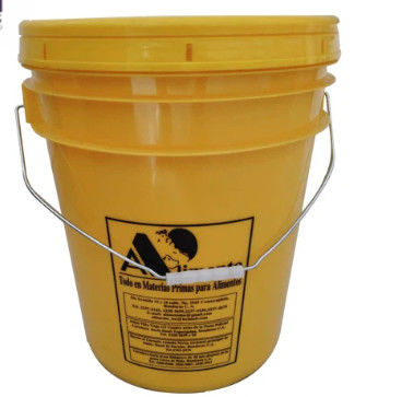 Contenedores de baldes de plástico amarelo de 20L para armazenamento de cola
