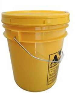 Contenedores de baldes de plástico amarelo de 20L para armazenamento de cola
