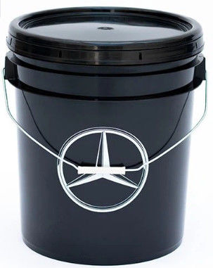 18 litros de plástico preto recipientes de balde para lavagem de carro personalizado