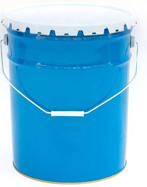 Balde de solvente sólido de aço de 5 litros com tampa de borda encaracolada