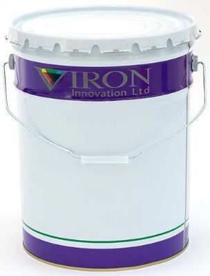 Cobre de aço com cabeça aberta e balde de metal impresso 18L com tampa de borda encaracolada