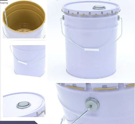 Aço 5 galões de tinta de metal Resistente à ferrugem Com tampa de saco