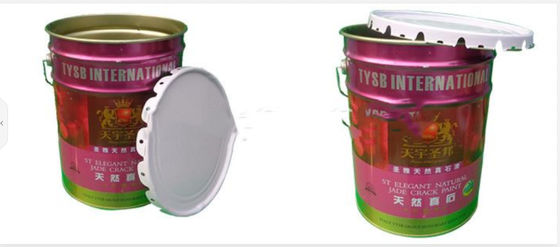 Balde de tinta de metal de 20 litros com tampas profundamente enroladas 0,32 a 0,42 mm