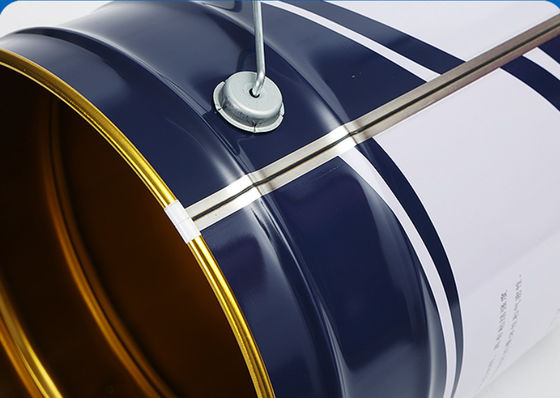 20L balde de metal de gordura 0,32 a 0,42 mm com tampa profundamente encaracolado ONU aprovado
