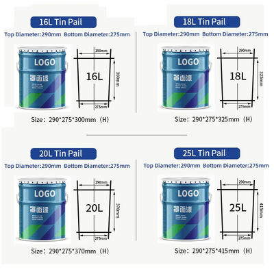 Balde de tinta de ferro galvanizado para armazenamento de tintas