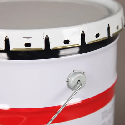 5 L de revestimento em pó de tinta de metal balde de pintura de manilha preta cor branca