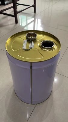25L balde de metal de cabeça apertada com bocal para embalagens de gasolina