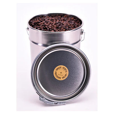 Grau Alimentar 25 L Balde de Metal Balde de Grão de Café Armazenamento Resistente a produtos químicos