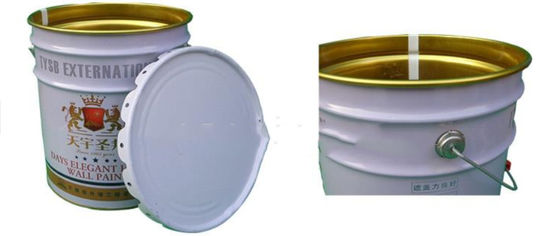 Resistência à pressão da superfície lisa Manutenção de metal baldes de metal químicos com impressão personalizada