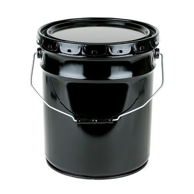 5 galões de aço preto Crimp Cover Balde