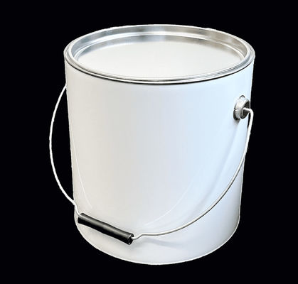 Pequena lata de lata redonda com tampa de alavanca perfeita para armazenar e transportar produtos químicos
