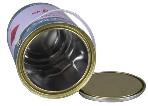 Pequena lata de lata redonda com tampa de alavanca perfeita para armazenar e transportar produtos químicos