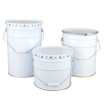 Balde de solvente industrial de polipropileno branco pesado com resistência à temperatura